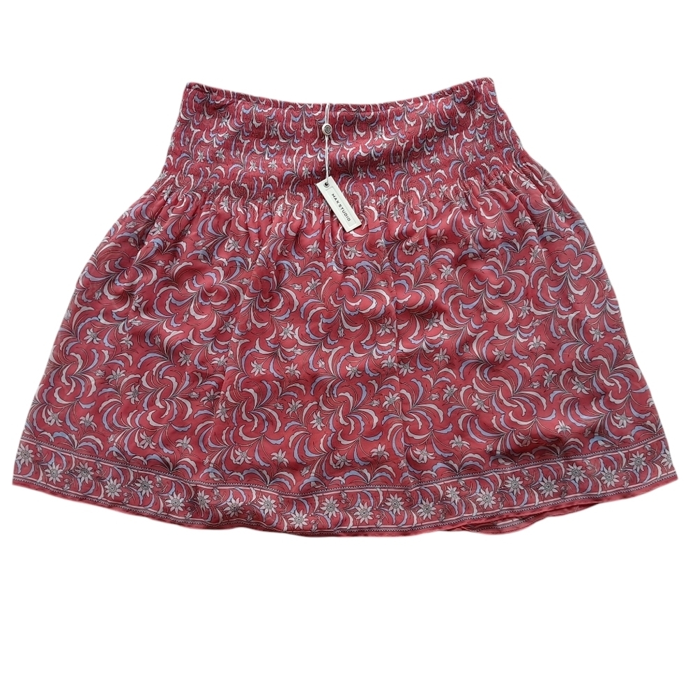 Max Studio Women's Short Printed Pleated Skirt - Picture 2 of 9